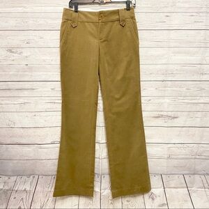 Club Monaco | brown suede wide leg trousers